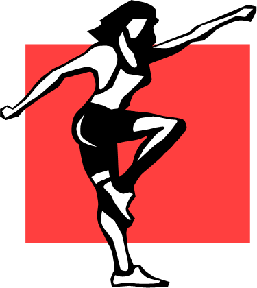 dancer image with red background